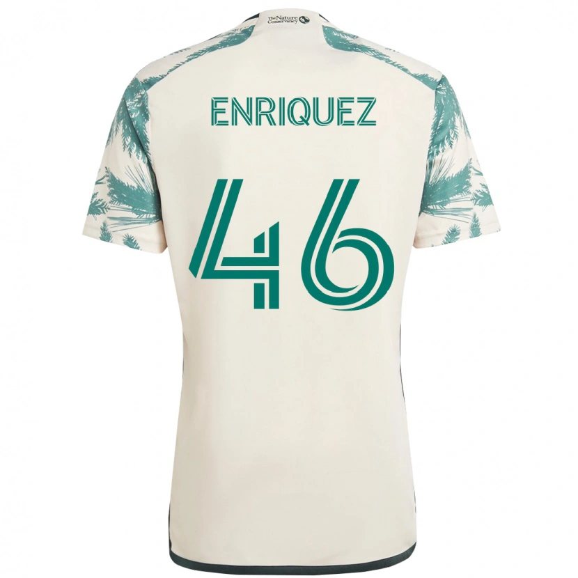 Danxen Kid Adolfo Enriquez #46 Beige Green Away Jersey 2025/26 T-Shirt