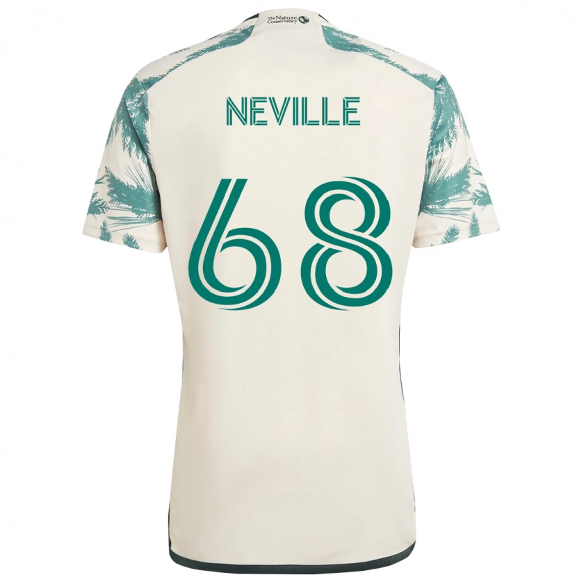 Danxen Kid Harvey Neville #68 Beige Green Away Jersey 2025/26 T-Shirt