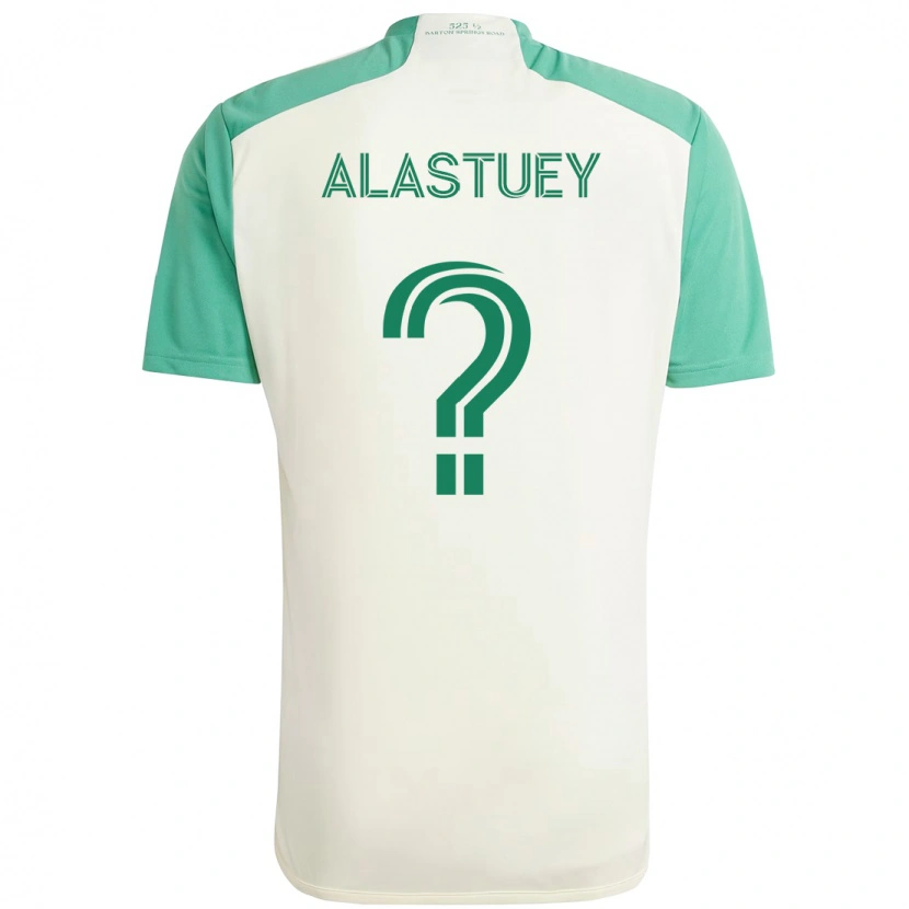 Danxen Kid Jorge Alastuey #0 White Green Away Jersey 2025/26 T-Shirt