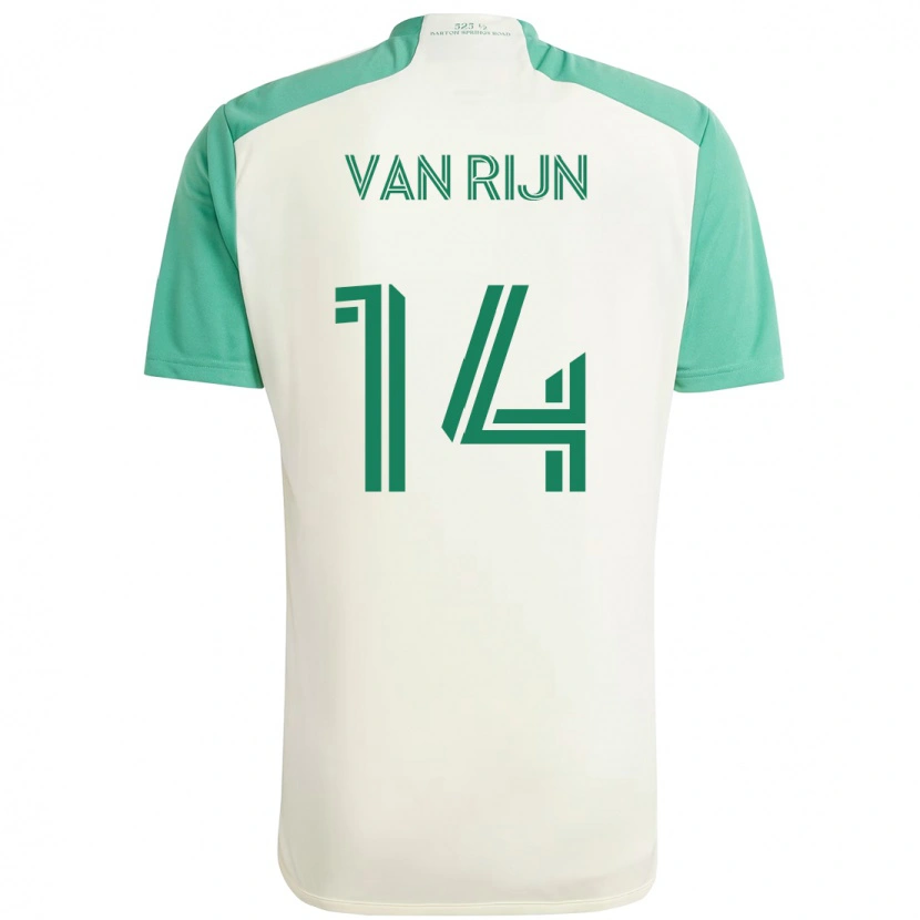 Danxen Kid Nico Van Rijn #14 White Green Away Jersey 2025/26 T-Shirt