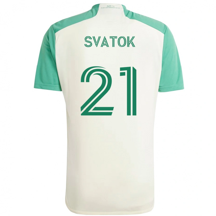 Danxen Kid Oleksandr Svatok #21 White Green Away Jersey 2025/26 T-Shirt