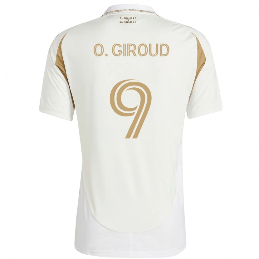 Danxen Kid Olivier Giroud #9 White Brown Away Jersey 2025/26 T-Shirt