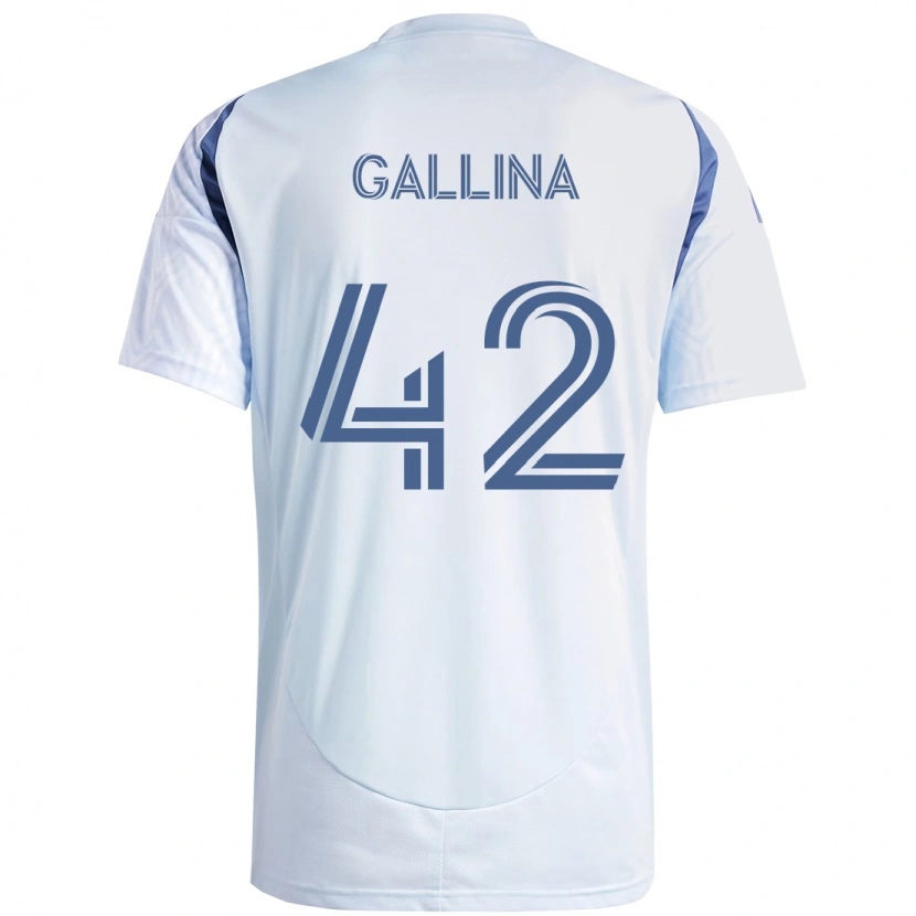 Danxen Kid Henrique Gallina #42 Light Sky Blueblue Away Jersey 2025/26 T-Shirt