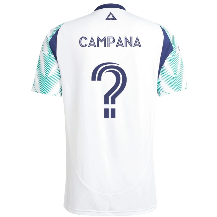 Danxen Kid Leonardo Campana #0 White Blue Away Jersey 2025/26 T-Shirt