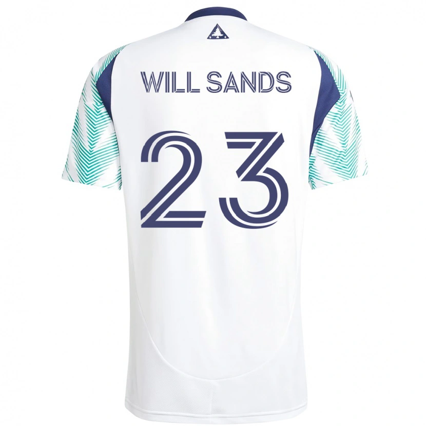 Danxen Kid Will Sands #23 White Blue Away Jersey 2025/26 T-Shirt