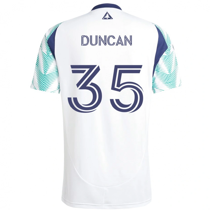 Danxen Kid Nakye Greenidge-Duncan #35 White Blue Away Jersey 2025/26 T-Shirt