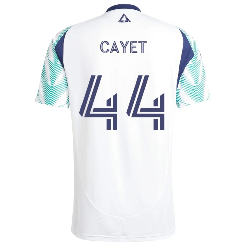 Danxen Kid Pierre Cayet #44 White Blue Away Jersey 2025/26 T-Shirt