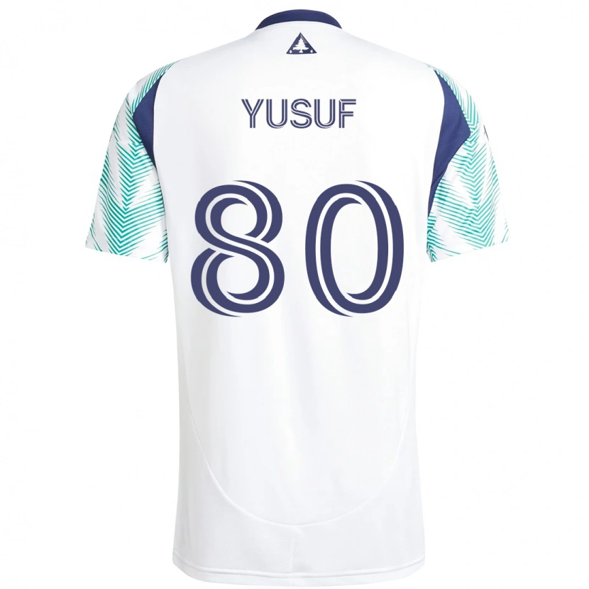 Danxen Kid Alhassan Yusuf #80 White Blue Away Jersey 2025/26 T-Shirt