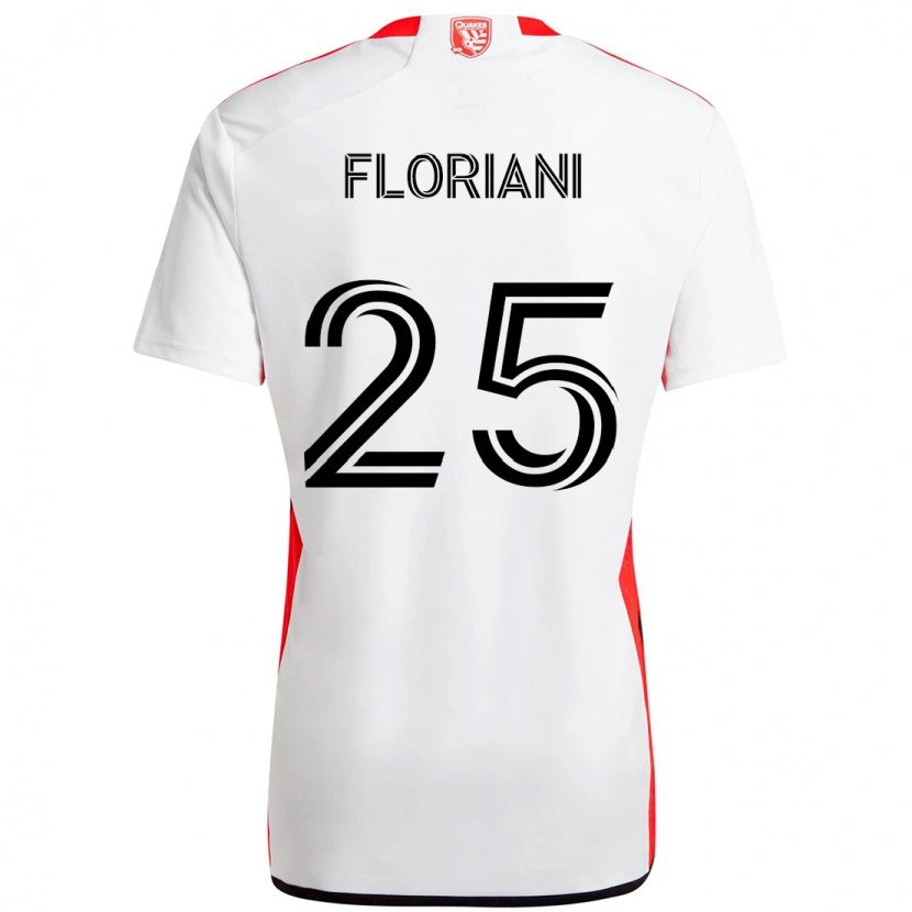 Danxen Kid Max Floriani #25 White Red Away Jersey 2025/26 T-Shirt