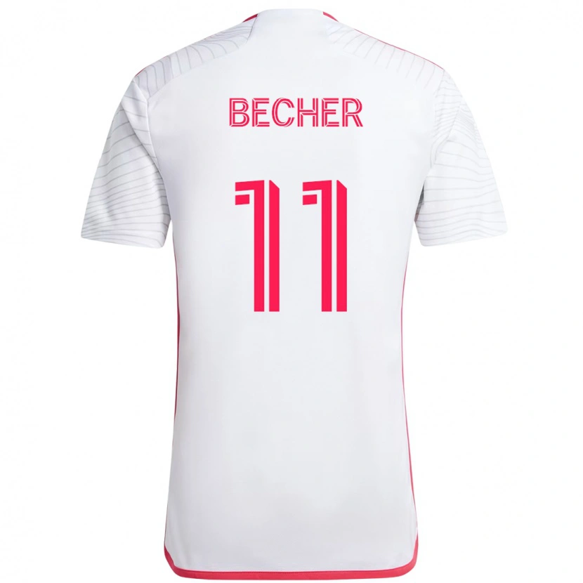 Danxen Kid Simon Becher #11 White Magenta Away Jersey 2025/26 T-Shirt