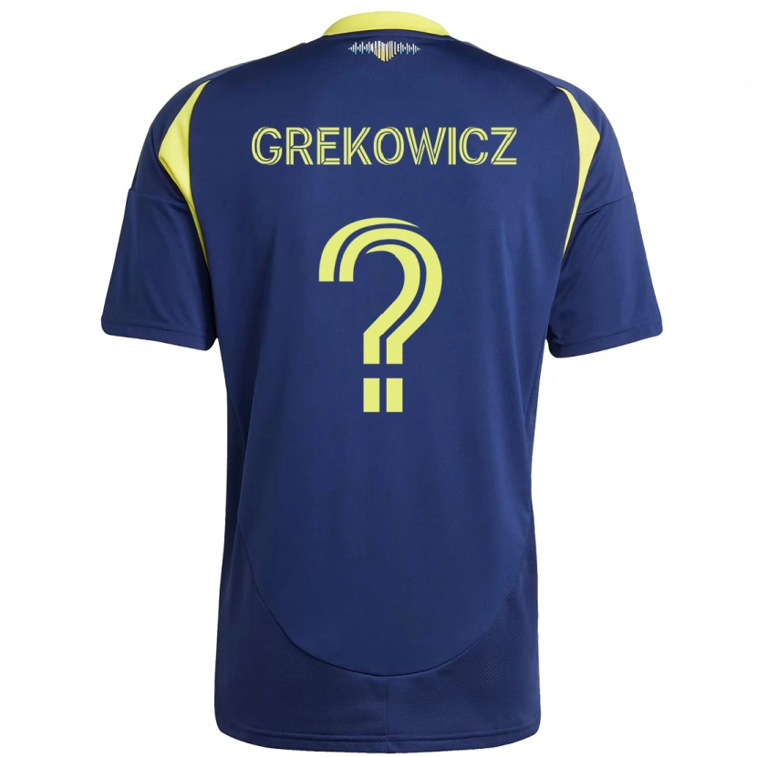 Danxen Kid Jacob Grekowicz #0 Navy Blue Yellow Away Jersey 2025/26 T-Shirt