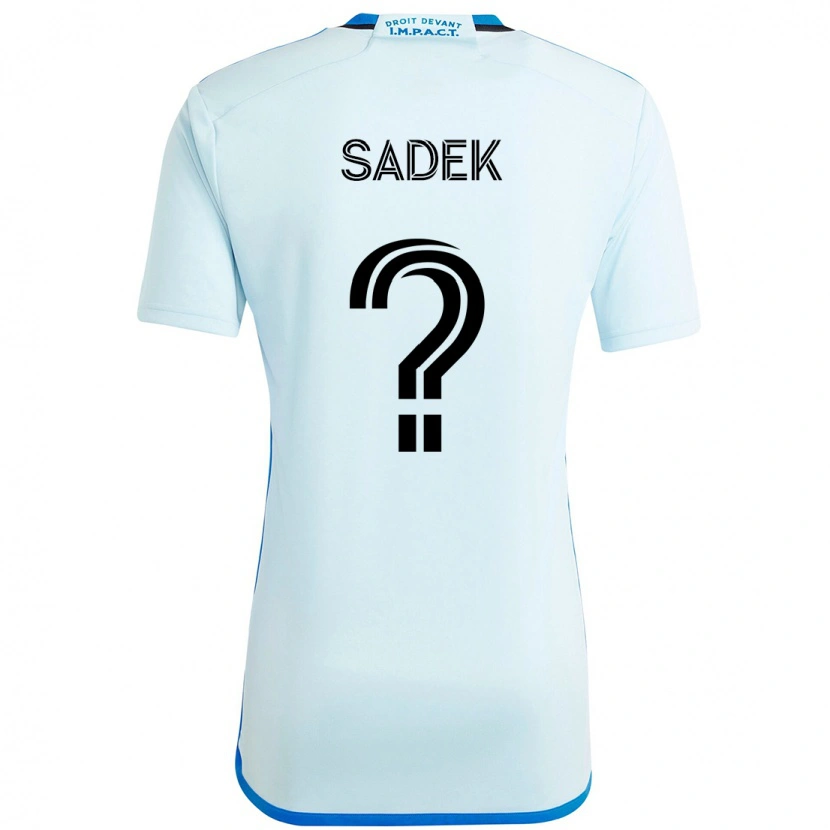 Danxen Kid Aghilas Sadek #0 Sky Blue Dark Blue Away Jersey 2025/26 T-Shirt