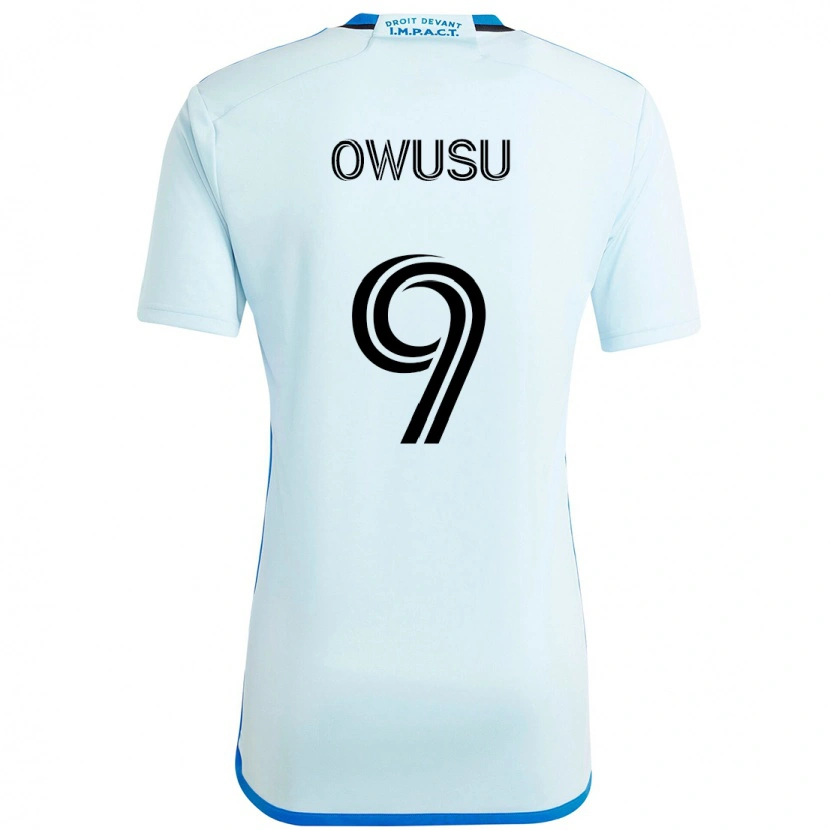 Danxen Kid Prince Osei Owusu #9 Sky Blue Dark Blue Away Jersey 2025/26 T-Shirt