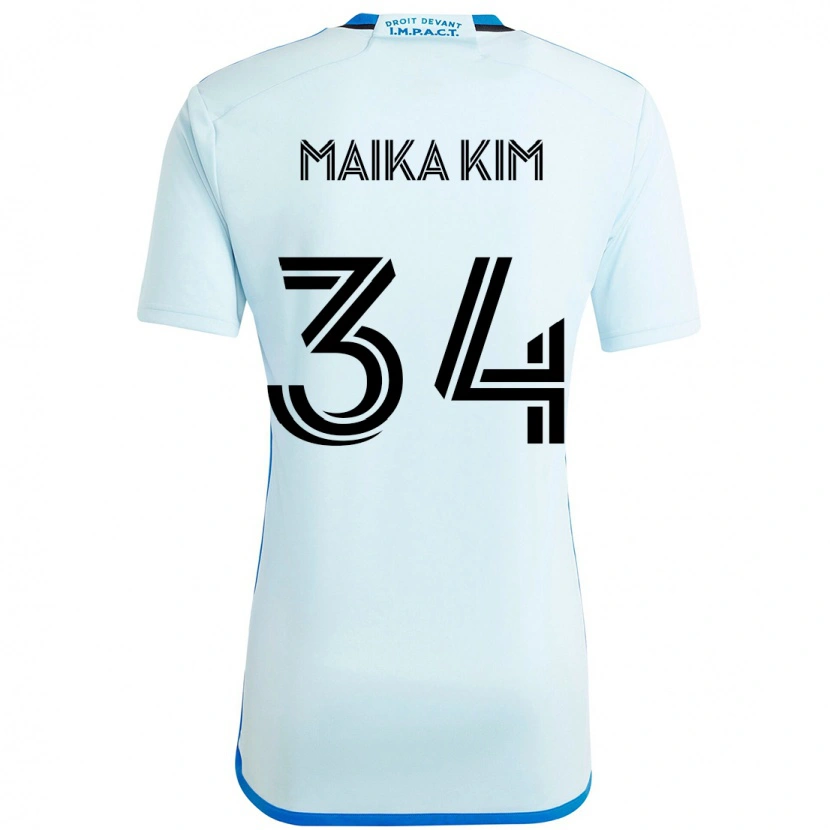 Danxen Kid Guerrier Maika Kim #34 Sky Blue Dark Blue Away Jersey 2025/26 T-Shirt