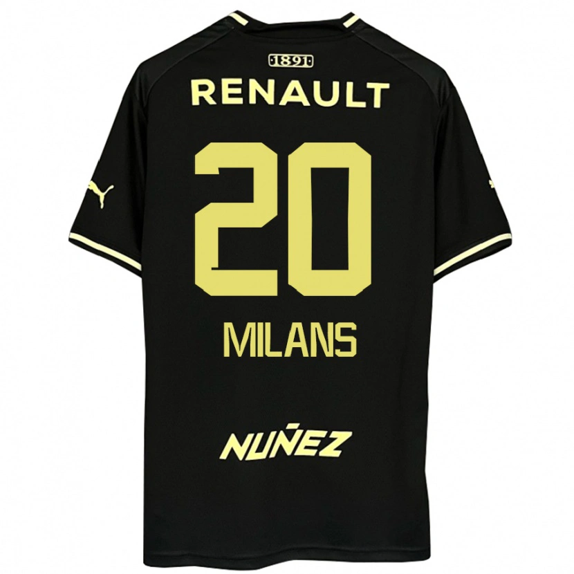 Danxen Kid Pedro Milans #20 Black Yellow Away Jersey 2025/26 T-Shirt