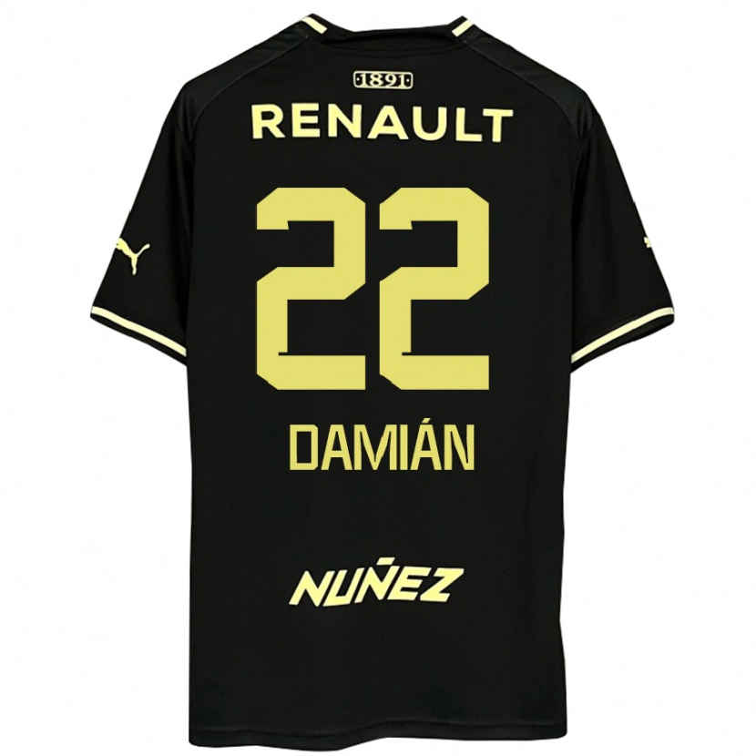 Danxen Kid Damián Suárez #22 Black Yellow Away Jersey 2025/26 T-Shirt