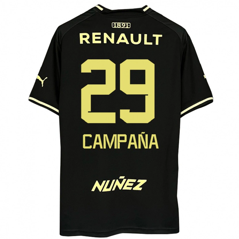 Danxen Kid Martín Campaña #29 Black Yellow Away Jersey 2025/26 T-Shirt