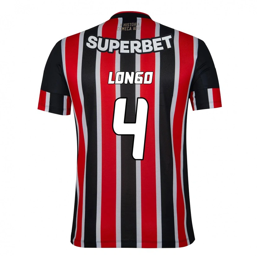 Danxen Kid Santiago Longo #4 Black Red Away Jersey 2025/26 T-Shirt