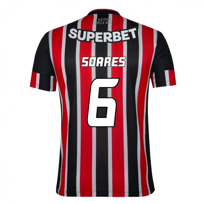 Danxen Kid Jéssica Soares #6 Black Red Away Jersey 2025/26 T-Shirt