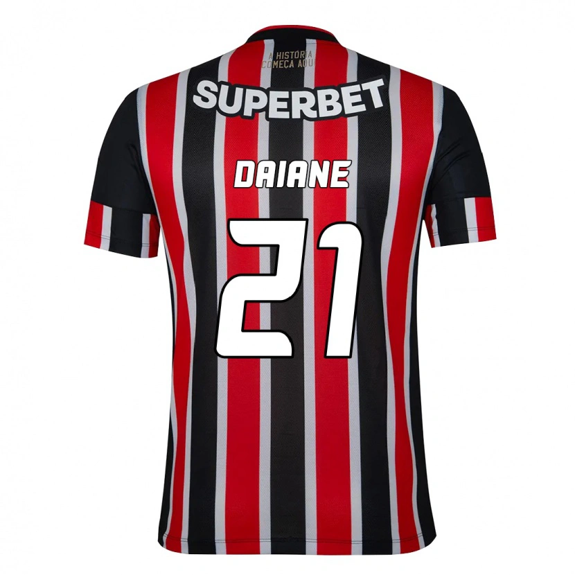 Danxen Kid Daiane #21 Black Red Away Jersey 2025/26 T-Shirt