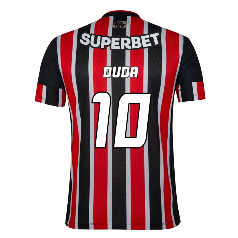 Danxen Kid Duda #10 Black Red Away Jersey 2025/26 T-Shirt