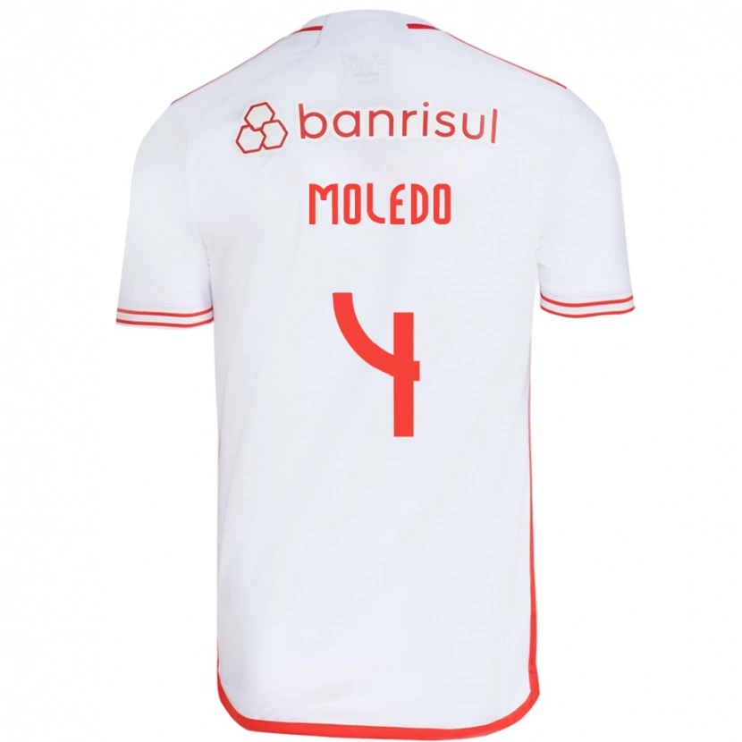 Danxen Kid Rodrigo Moledo #4 White Red Away Jersey 2025/26 T-Shirt