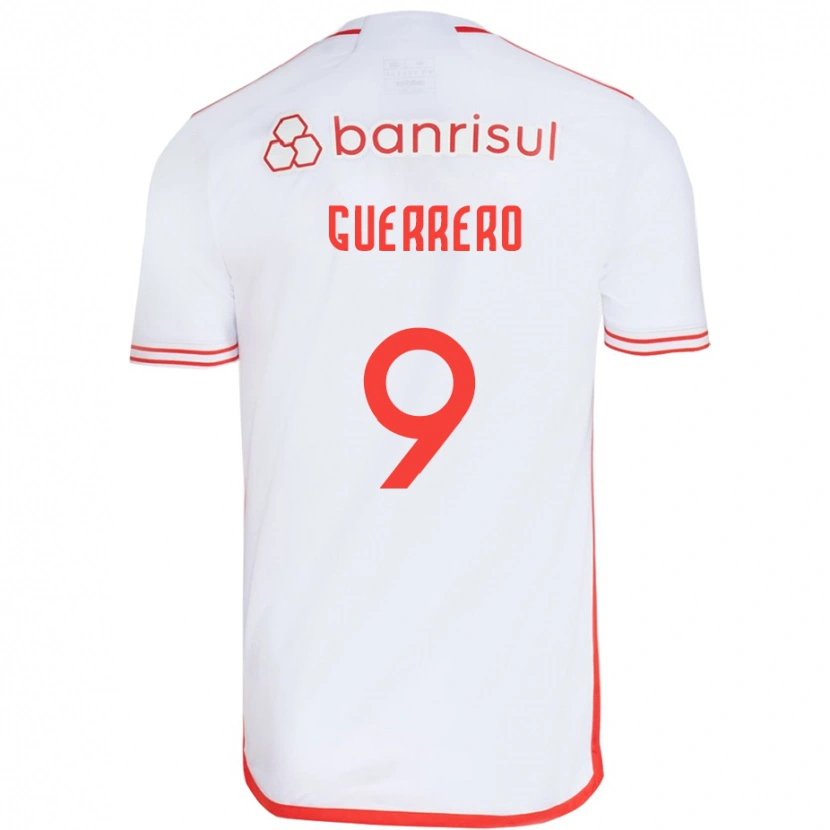 Danxen Kid Paolo Guerrero #9 White Red Away Jersey 2025/26 T-Shirt