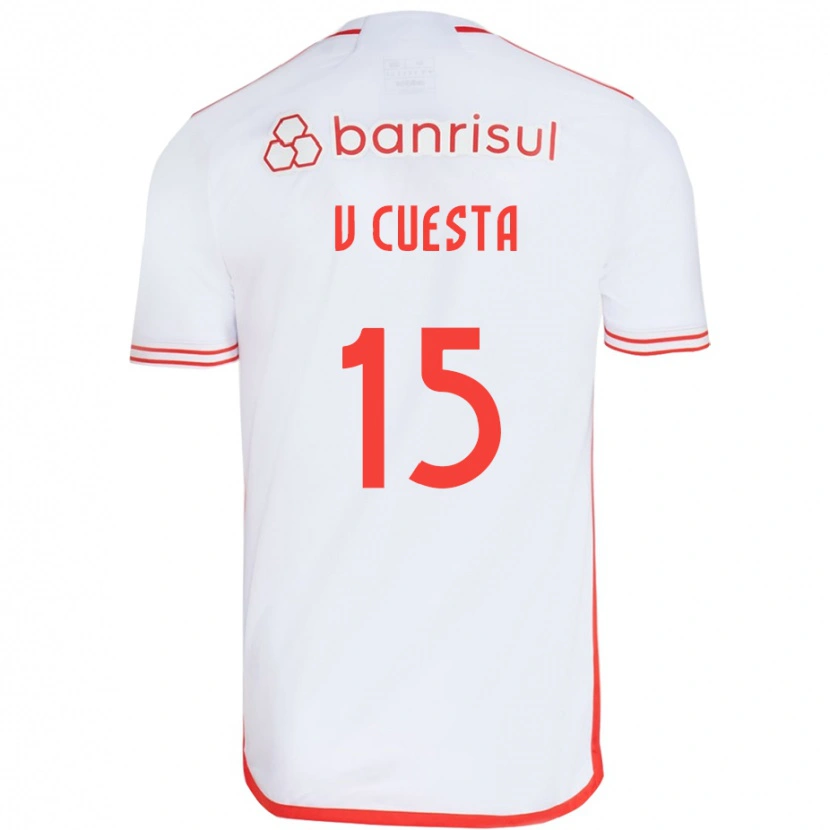 Danxen Kid Victor Cuesta #15 White Red Away Jersey 2025/26 T-Shirt