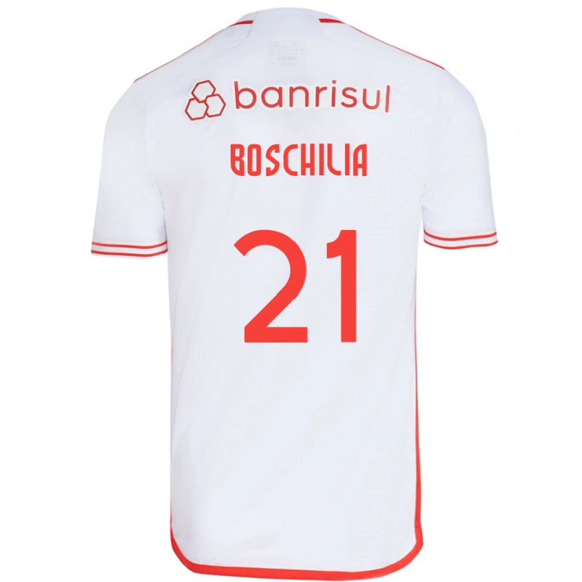 Danxen Kid Gabriel Boschilia #21 White Red Away Jersey 2025/26 T-Shirt