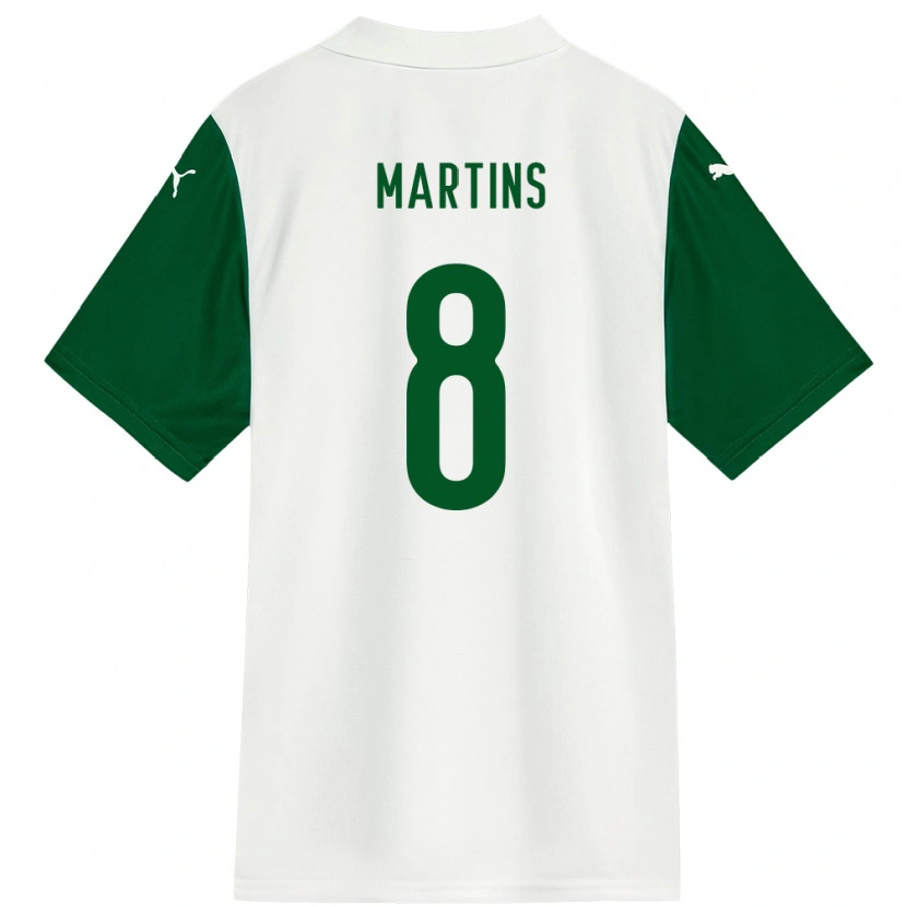 Danxen Kid Diany Martins #8 White Green Away Jersey 2025/26 T-Shirt