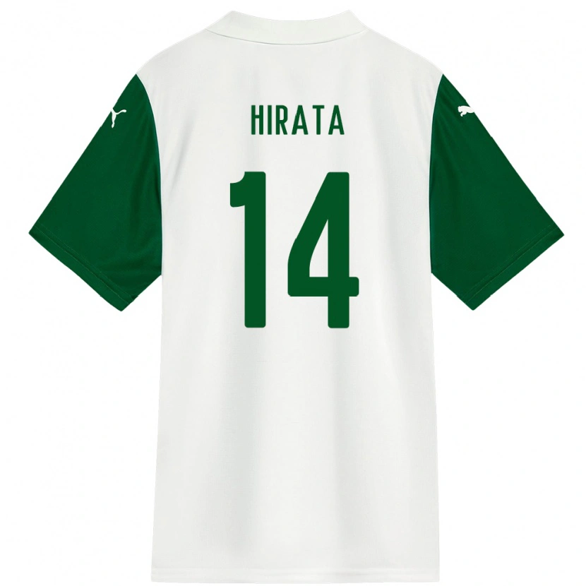 Danxen Kid Bruna Hirata #14 White Green Away Jersey 2025/26 T-Shirt