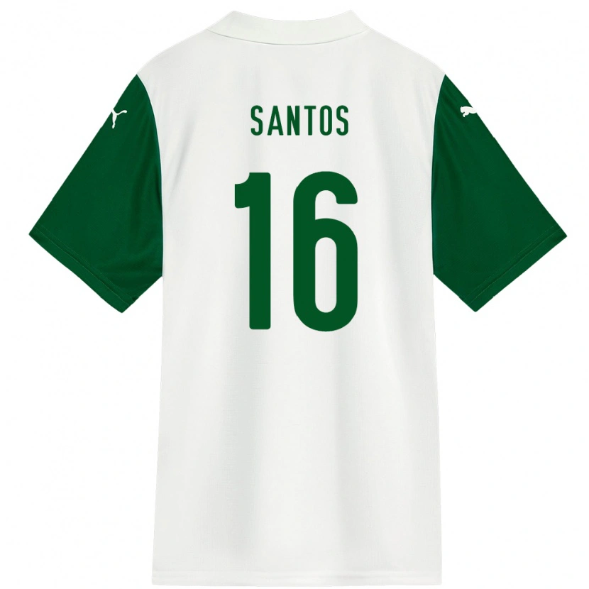 Danxen Kid Gaby Santos #16 White Green Away Jersey 2025/26 T-Shirt