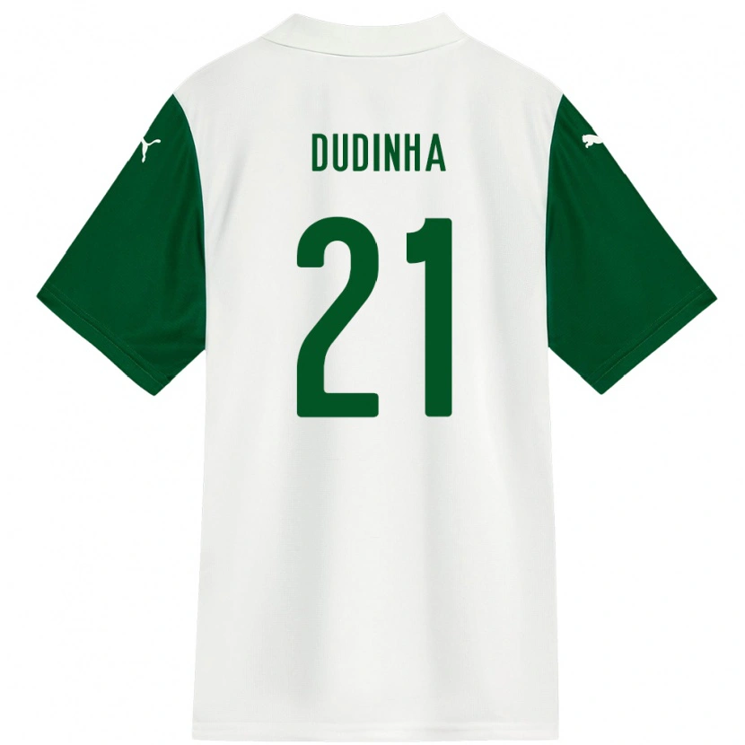 Danxen Kid Dudinha #21 White Green Away Jersey 2025/26 T-Shirt