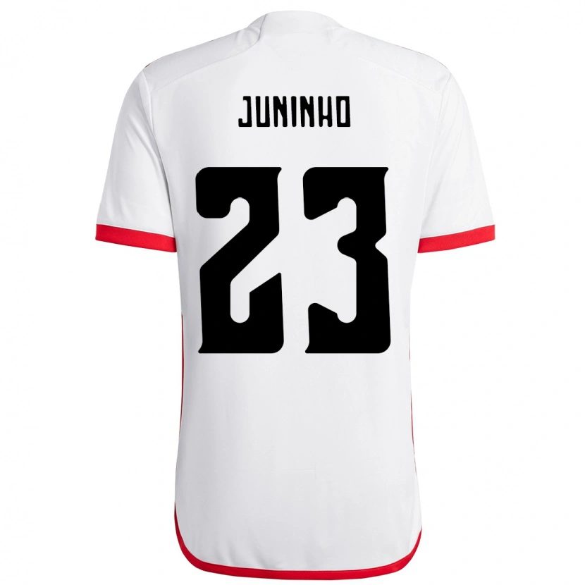 Danxen Kid Juninho #23 White Red Away Jersey 2025/26 T-Shirt