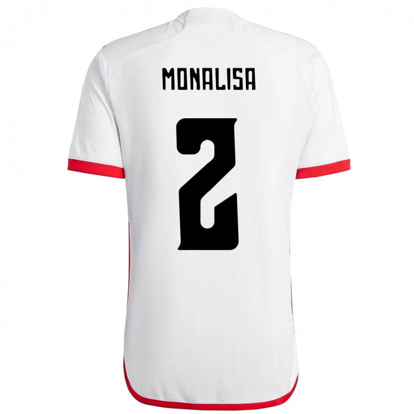 Danxen Kid Monalisa #2 White Red Away Jersey 2025/26 T-Shirt