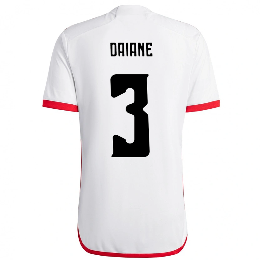 Danxen Kid Daiane #3 White Red Away Jersey 2025/26 T-Shirt