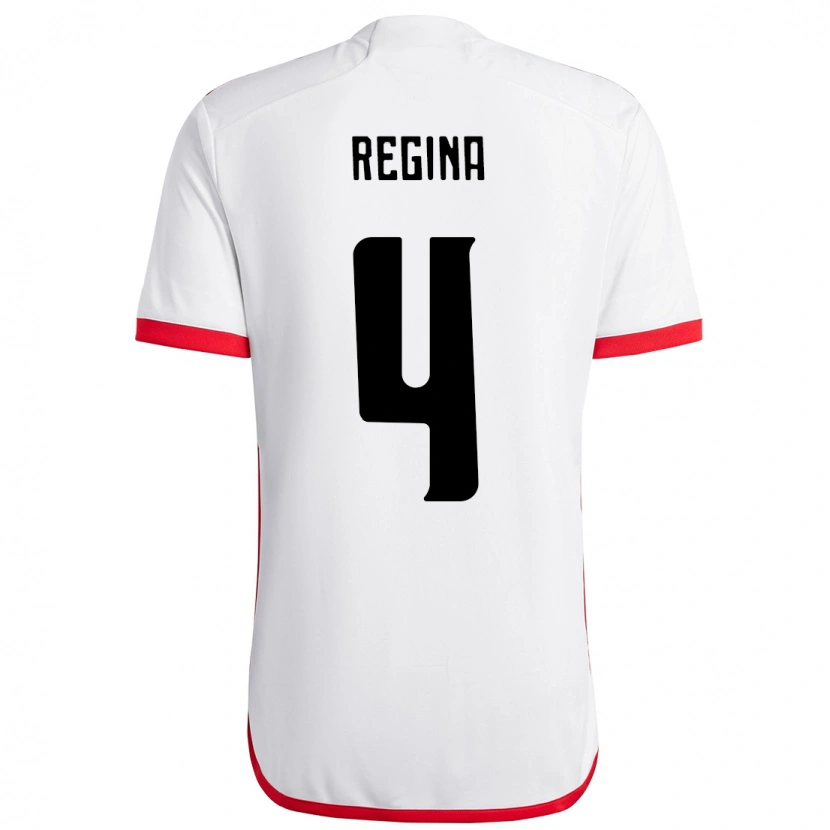 Danxen Kid Thaís Regina #4 White Red Away Jersey 2025/26 T-Shirt