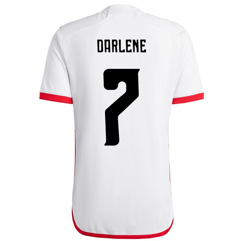 Danxen Kid Darlene #7 White Red Away Jersey 2025/26 T-Shirt