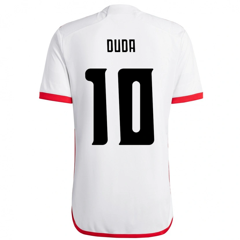 Danxen Kid Duda Francelino #10 White Red Away Jersey 2025/26 T-Shirt