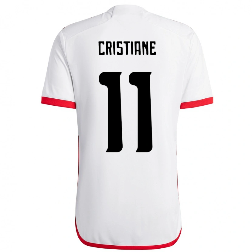 Danxen Kid Cristiane #11 White Red Away Jersey 2025/26 T-Shirt