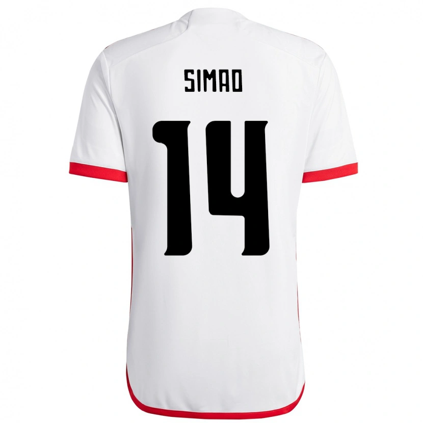 Danxen Kid Samhia Simao #14 White Red Away Jersey 2025/26 T-Shirt