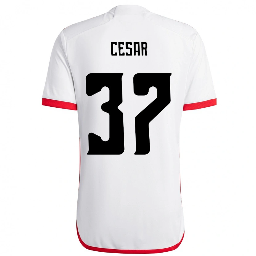 Danxen Kid Cesar #37 White Red Away Jersey 2025/26 T-Shirt