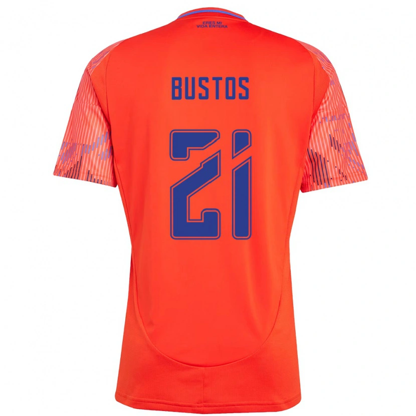 Danxen Kid Melissa Bustos #21 Orange Red Away Jersey 2025/26 T-Shirt