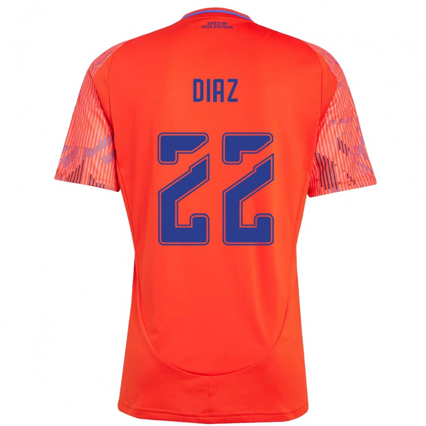 Danxen Kid Valentina Díaz #22 Orange Red Away Jersey 2025/26 T-Shirt