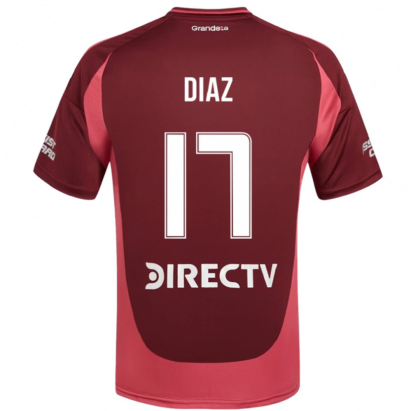 Danxen Kid Paulo Díaz #17 Burgundy Magenta Away Jersey 2025/26 T-Shirt