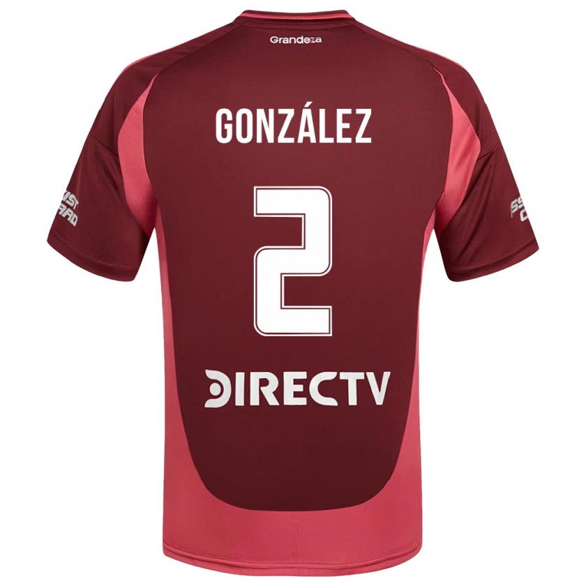 Danxen Kid Giuliana González #2 Burgundy Magenta Away Jersey 2025/26 T-Shirt