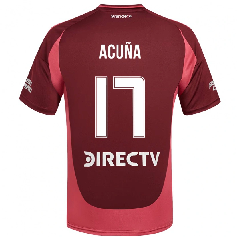 Danxen Kid Ayelén Acuña #17 Burgundy Magenta Away Jersey 2025/26 T-Shirt