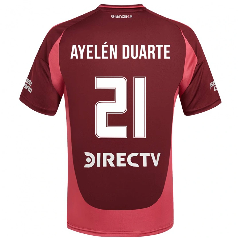 Danxen Kid Camila Ayelén Duarte #21 Burgundy Magenta Away Jersey 2025/26 T-Shirt