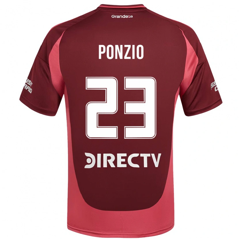 Danxen Kid Leonardo Ponzio #23 Burgundy Magenta Away Jersey 2025/26 T-Shirt