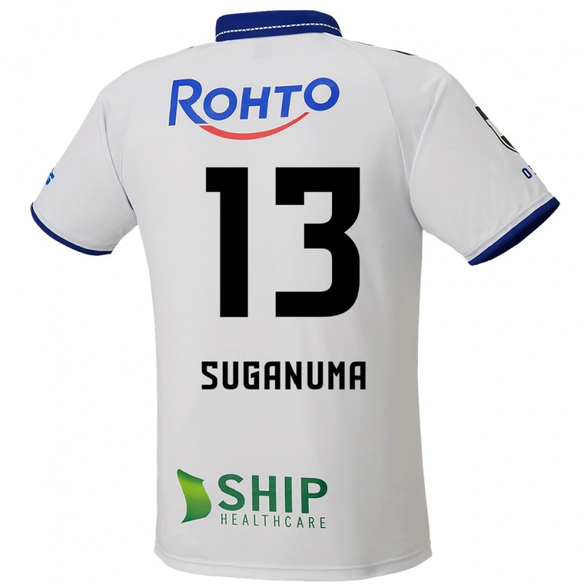 Danxen Kid Shunya Suganuma #13 White Blue Black Away Jersey 2025/26 T-Shirt